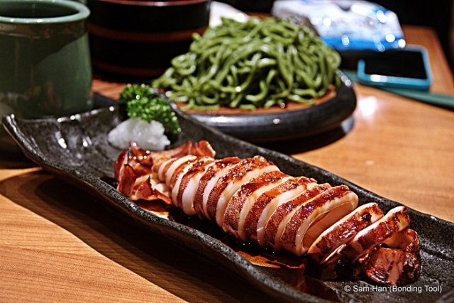 Ika Sugata with teriyaki sauce.