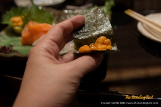 Uni rolled with Seaweed.